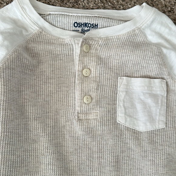 Carter's Blue and Cream Kids Long Sleeve Shirts - Picture 4 of 6